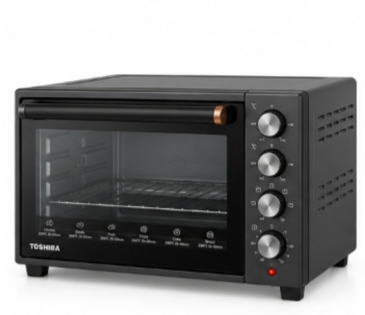 TOSHIBA 40L 1800W Electric Toaster Oven with Convection, Rotisserie & Double Glass Door – Grey | TL-MC40EZF(GR) - Teq Souq