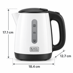 Load image into Gallery viewer, BLACK+DECKER 0.5L 650W Portable Electric Travel Kettle with Auto Shut-Off &amp; Boil-Dry Protection – White | TR250JA-B5 - Teq Souq