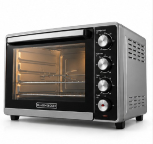 BLACK+DECKER 45L 1800W Electric Oven with Convection, Rotisserie & Double Glass Door – Black | TRO45RDG-B5 - Teq Souq