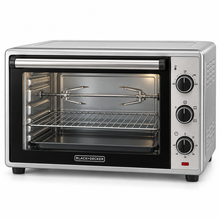 BLACK+DECKER 62L 2000W Electric Oven with Convection, Rotisserie & Double Glass Door – Silver | TRO62RDG-B5 - Teq Souq