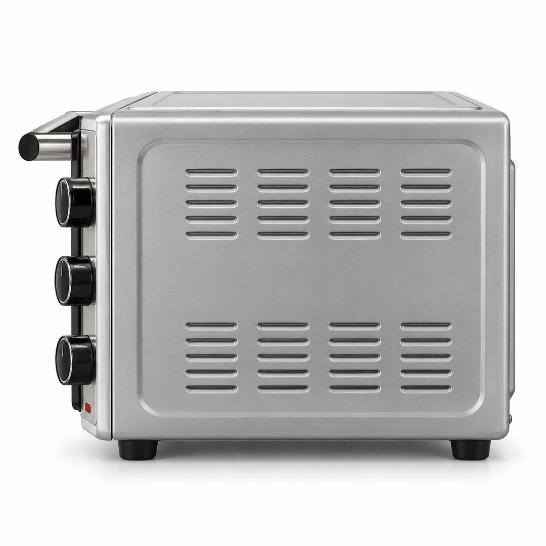 BLACK+DECKER 62L 2000W Electric Oven with Convection, Rotisserie & Double Glass Door – Silver | TRO62RDG-B5 - Teq Souq