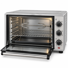 BLACK+DECKER 62L 2000W Electric Oven with Convection, Rotisserie & Double Glass Door – Silver | TRO62RDG-B5 - Teq Souq