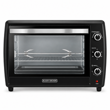 BLACK+DECKER 66L 2200W Electric Toaster Oven with Double Glass, Convection & Rotisserie – Black | TRO70RDG-B5 - Teq Souq