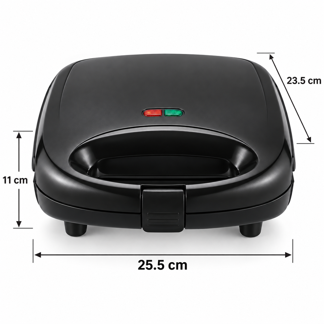 BLACK+DECKER 600W 2-Slice Non-Stick Sandwich Maker – Black | TS1000-B5 - Teq Souq