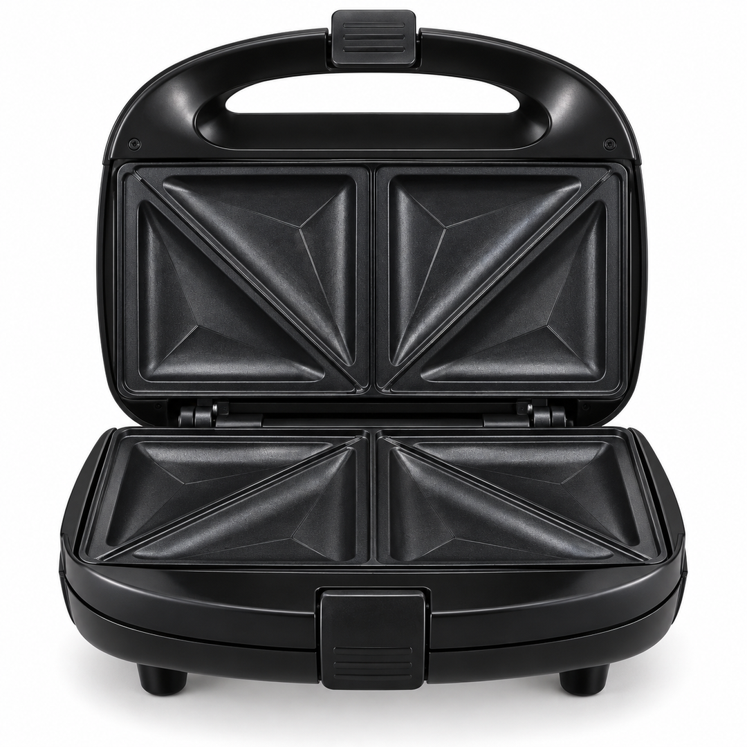 BLACK+DECKER 600W 2-Slice Non-Stick Sandwich Maker – Black | TS1000-B5 - Teq Souq