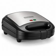 BLACK+DECKER 2-in-1 Sandwich & Grill Maker, 780W, Interchangeable Non-Stick Plates, Black/Silver – TS2120 - Teq Souq