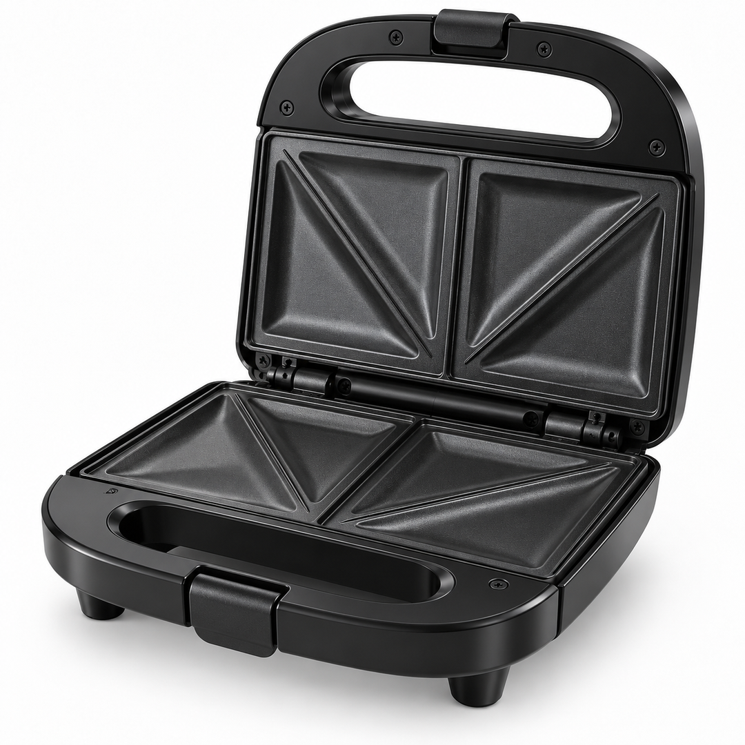 BLACK+DECKER 3-in-1 Sandwich, Grill & Waffle Maker, 780W, Interchangeable Non-Stick Plates, Black/Silver – TS2130-B5 - Teq Souq