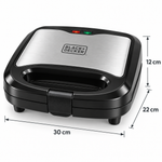 Load image into Gallery viewer, BLACK+DECKER 3-in-1 Sandwich, Grill &amp; Waffle Maker, 780W, Interchangeable Non-Stick Plates, Black/Silver – TS2130-B5 - Teq Souq