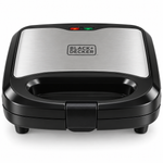 Load image into Gallery viewer, BLACK+DECKER 3-in-1 Sandwich, Grill &amp; Waffle Maker, 780W, Interchangeable Non-Stick Plates, Black/Silver – TS2130-B5 - Teq Souq