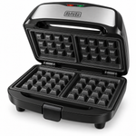 Load image into Gallery viewer, BLACK+DECKER 3-in-1 Sandwich, Grill &amp; Waffle Maker, 780W, Interchangeable Non-Stick Plates, Black/Silver – TS2130-B5 - Teq Souq