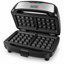 BLACK+DECKER 3-in-1 Sandwich, Grill & Waffle Maker, 780W, Interchangeable Non-Stick Plates, Black/Silver – TS2130-B5 - Teq Souq