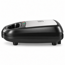 BLACK+DECKER 3-in-1 Sandwich, Grill & Waffle Maker, 780W, Interchangeable Non-Stick Plates, Black/Silver – TS2130 - Teq Souq