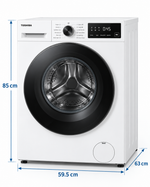 Load image into Gallery viewer, Toshiba 8kg Fully Automatic Front Load Washing Machine, 1400 RPM, Inverter, Steam, White – TW-BL90A4B(WK) - Teq Souq
