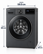 Load image into Gallery viewer, Toshiba 7kg Front Load Washing Machine, 1200 RPM, Origin Inverter, Steam, Morandi Grey – TW-T21BU80UWB(MG) - Teq Souq