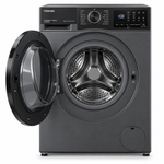 Load image into Gallery viewer, Toshiba 9.5kg Washer / 7kg Dryer, Front Load, 1400 RPM, AI Smart, Steam, Inverter, Morandi Grey – TWD-T25BZU105MWA(MG) - Teq Souq