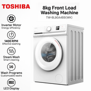 Toshiba 8 Kg Front Load Washing Machine TW BL90A4B (WK)