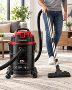 Load image into Gallery viewer, Kenwood 2000W 20L Drum Vacuum Cleaner, 8m Power Cord, Washable Filter, Black/Red – VDM40.000BR - Teq Souq