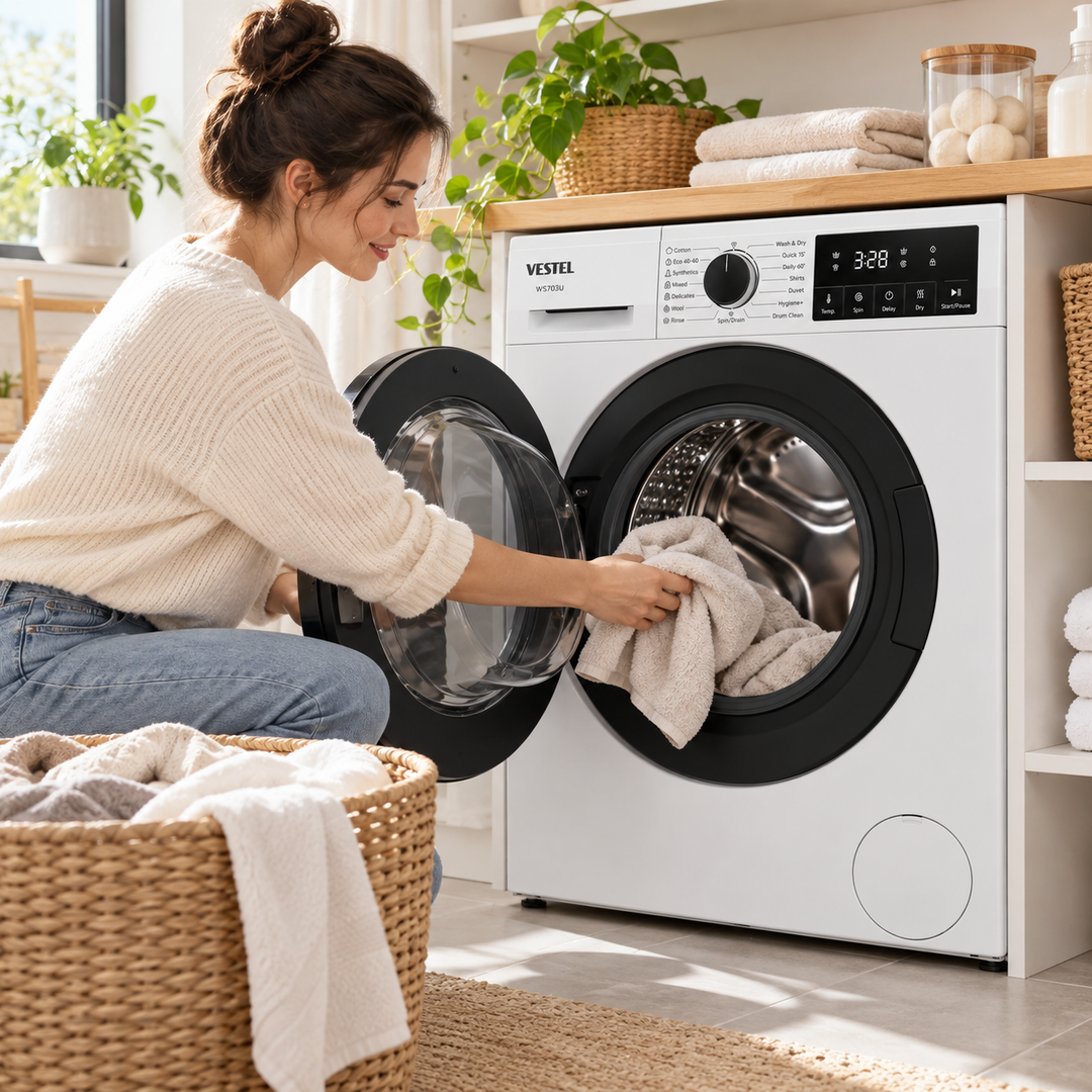 Vestel WS703U Front Load Washer Dryer – Fully Automatic Laundry Appliance