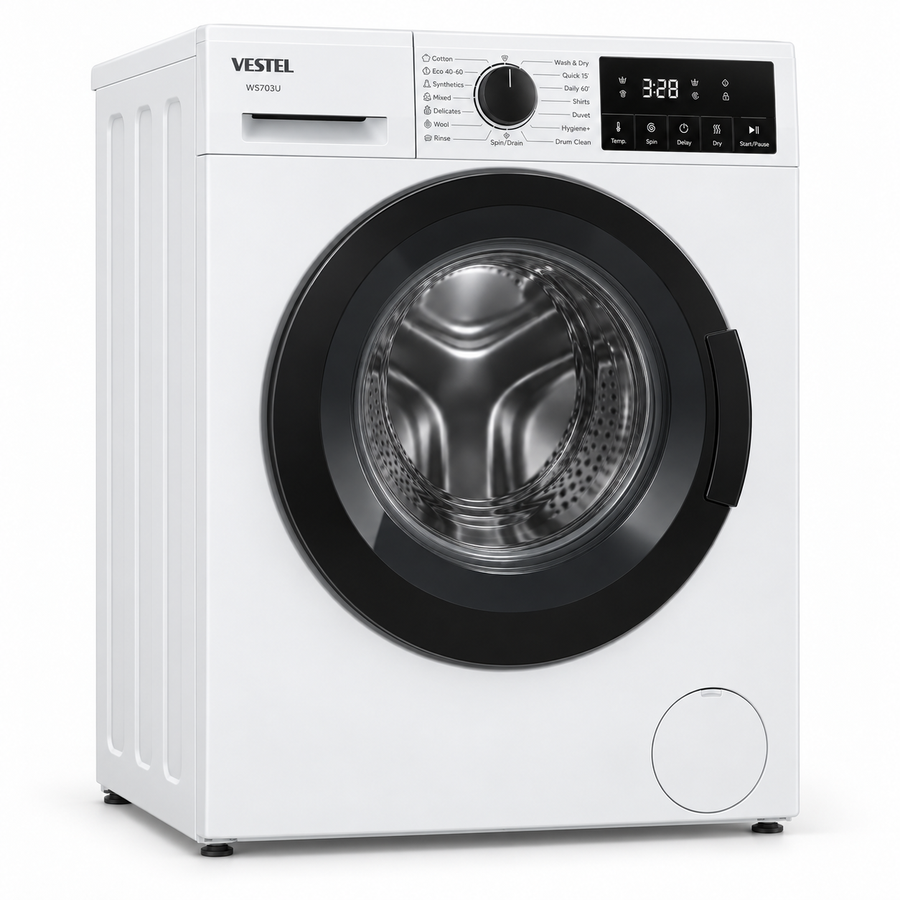 Vestel WS703U Front Load Washer Dryer – Fully Automatic Laundry Appliance