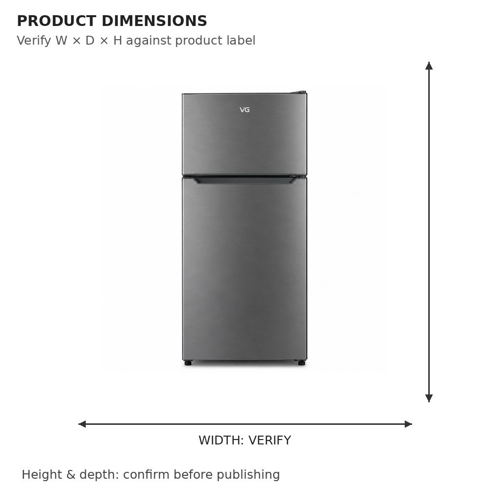VG VGRD195 Refrigerator – Freestanding Home Refrigerator