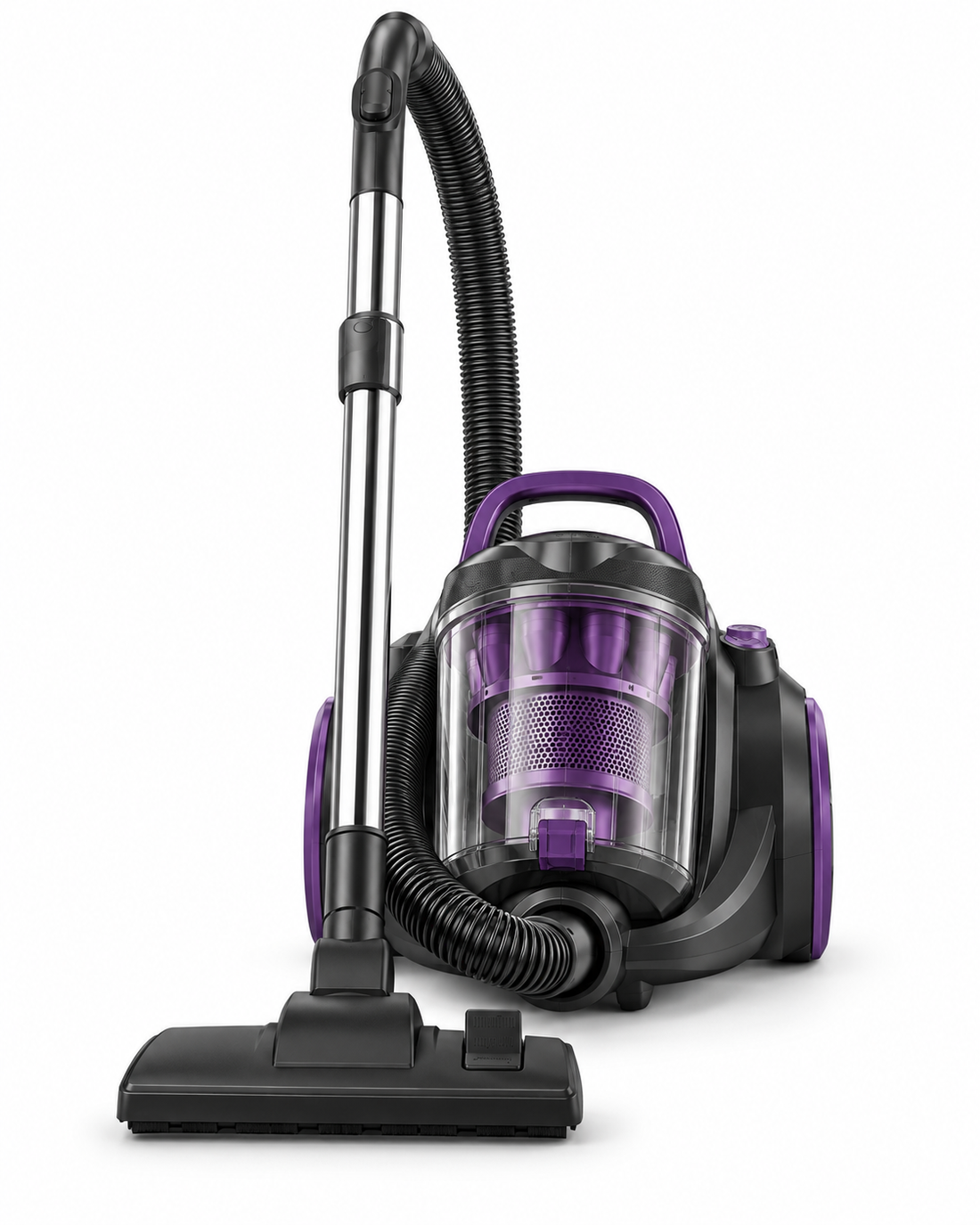 BLACK+DECKER 1800W Bagless Multicyclonic Canister Vacuum Cleaner, Black/Purple – VM1880-B5 - Teq Souq