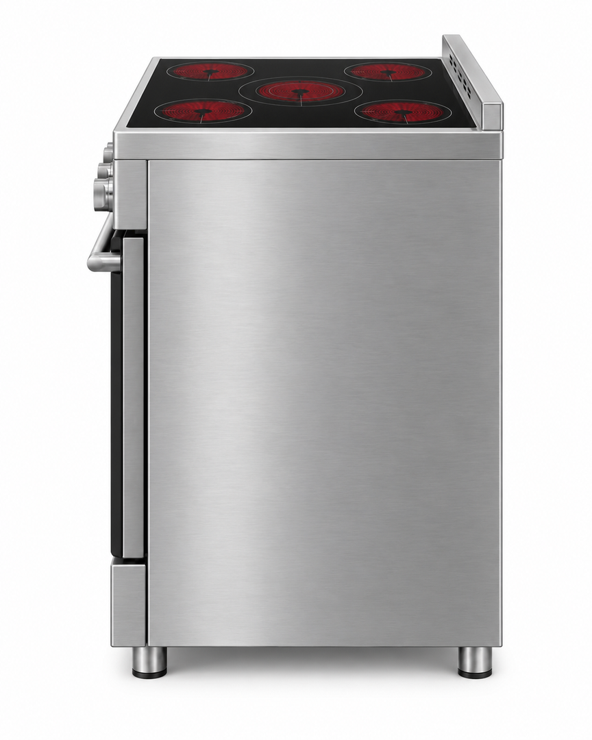 Midea 90x60cm 5-Zone Ceramic Electric Cooker, Multifunction Oven, Dual Convection, Rotisserie, Stainless Steel – VSVC96048 - Teq Souq