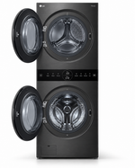 Load image into Gallery viewer, LG WashTower 19kg Washer / 16kg Dryer, AI DD, TurboWash 360, Steam+, Dual Inverter Heat Pump, Black Steel – W1S1CVK2EHM - Teq Souq