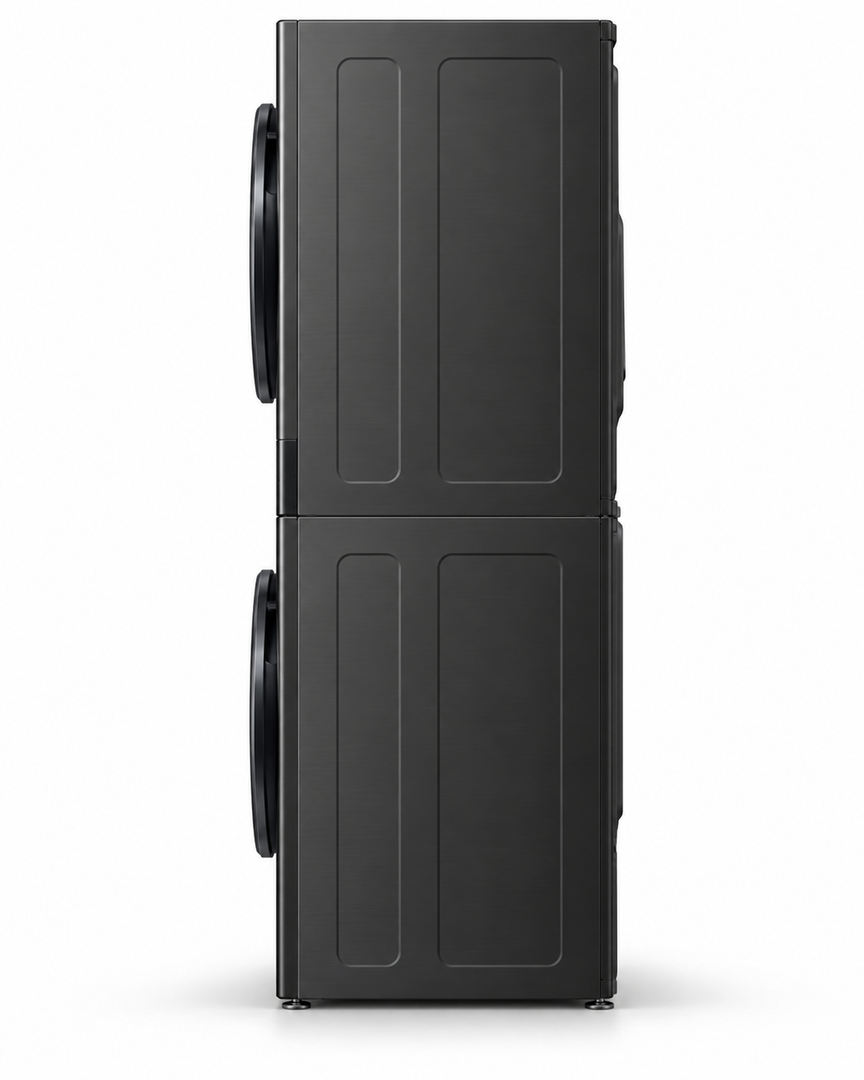 LG WashTower 19kg Washer / 16kg Dryer, AI DD, TurboWash 360, Steam+, Dual Inverter Heat Pump, Black Steel – W1S1CVK2EHM - Teq Souq
