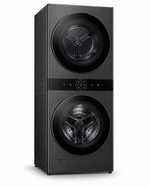 Load image into Gallery viewer, LG WashTower 12kg Washer / 10kg Dryer, AI DD, TurboWash 360, Dual Inverter Heat Pump, ThinQ Wi-Fi, Black – W4W8BVPKZHM - Teq Souq