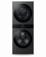 Load image into Gallery viewer, LG WashTower 12kg Washer / 10kg Dryer, AI DD, TurboWash 360, Dual Inverter Heat Pump, ThinQ Wi-Fi, Black – W4W8BVPKZHM - Teq Souq