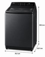 Load image into Gallery viewer, Samsung 12kg Fully Automatic Top Load Washing Machine, Ecobubble, Digital Inverter, Super Speed, Black – WA12CG6745BVGU - Teq Souq