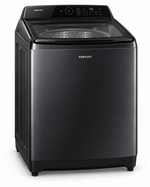 Load image into Gallery viewer, Samsung 16kg Fully Automatic Top Load Washing Machine, Ecobubble, Digital Inverter, 700 RPM, Black – WA16CG6745BVSG - Teq Souq