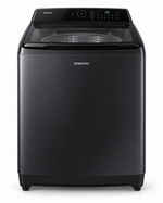 Load image into Gallery viewer, Samsung 16kg Fully Automatic Top Load Washing Machine, Ecobubble, Digital Inverter, 700 RPM, Black – WA16CG6745BVSG - Teq Souq