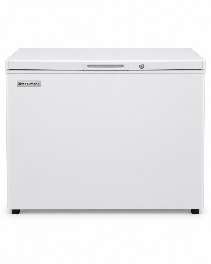 Westpoint 190L Net / 250L Gross Chest Freezer, Top Opening, Lock & Key, White – WBXN-2519EWGL - Teq Souq