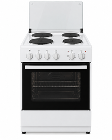Westpoint 60x60cm 4 Hot Plate Electric Cooker with 62L Oven, Grill & Glass Lid, White – WCER-6604E4 - Teq Souq