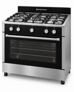 Load image into Gallery viewer, Westpoint 90x60cm 5-Burner Freestanding Gas Cooker with Oven, Full Safety, Stainless Steel – WCLR-9650G0CIID - Teq Souq