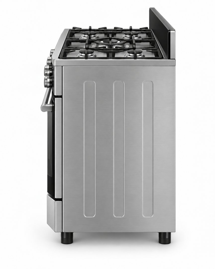 Westpoint 90x60cm 5-Burner Freestanding Gas Cooker with Oven, Full Safety, Stainless Steel – WCLR-9650G0CIID - Teq Souq