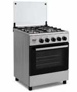 Load image into Gallery viewer, Wolf Power 60×60cm Freestanding Gas Cooker, 4 Burners, Gas Oven &amp; Grill, Auto Ignition, Full Safety, Stainless Steel – WCR6060FS - Teq Souq