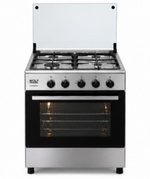 Load image into Gallery viewer, Wolf Power 60×60cm Freestanding Gas Cooker, 4 Burners, Gas Oven &amp; Grill, Auto Ignition, Full Safety, Stainless Steel – WCR6060FS - Teq Souq