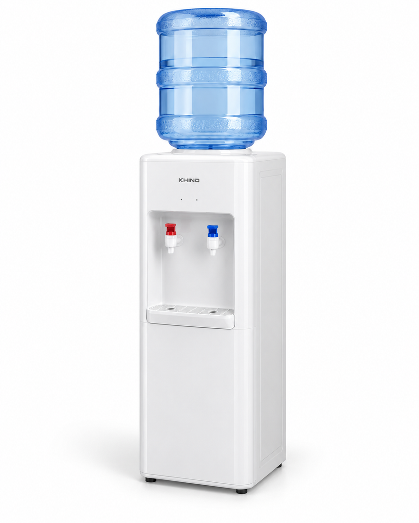 KHIND 7L Top Load Water Dispenser, 2 Taps, Hot & Cold Water, Freestanding, White – WD-2TP - Teq Souq