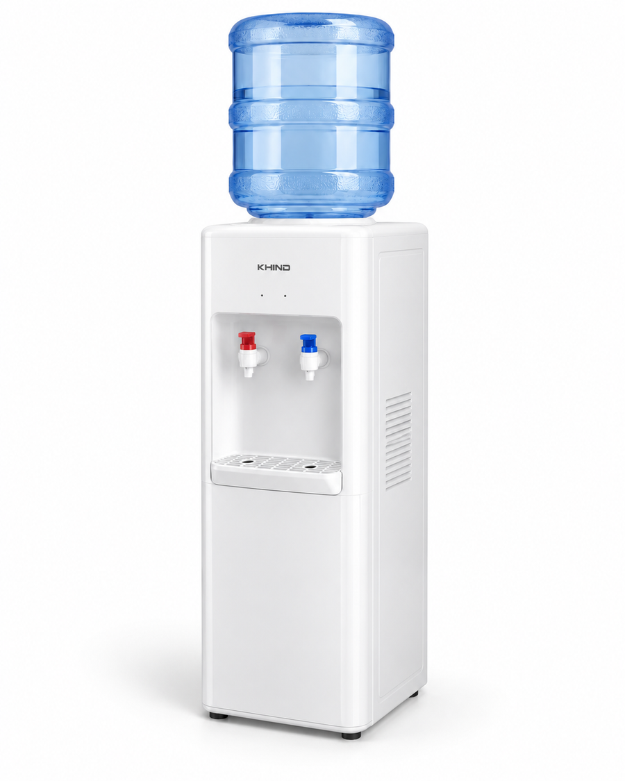 KHIND 7L Top Load Water Dispenser, 2 Taps, Hot & Cold Water, Freestanding, White – WD-2TP - Teq Souq