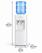Load image into Gallery viewer, KHIND 7L Top Load Water Dispenser, 2 Taps, Hot &amp; Cold Water, Freestanding, White – WD-2TP - Teq Souq