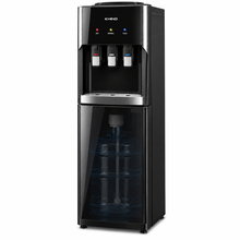 KHIND 7L Bottom Load Water Dispenser, 3 Taps, Hot, Normal & Cold Water, Child Lock, Black & Silver – WD-3BP - Teq Souq
