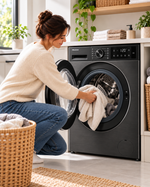 Load image into Gallery viewer, Hisense 3S Series 10.5kg Wash / 6kg Dry Front Load Washer Dryer, 1400 RPM, Inverter Motor, Titanium Grey – WD3S1043BT - Teq Souq