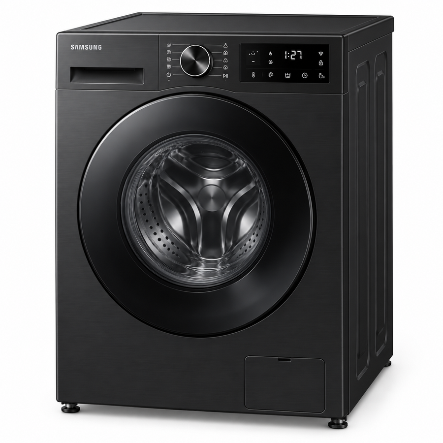 Samsung 9kg/6kg Front Load Washer Dryer Combo, 1400 RPM, Hygiene Steam, Digital Inverter, Black – WD90HG4U04BB - Teq Souq