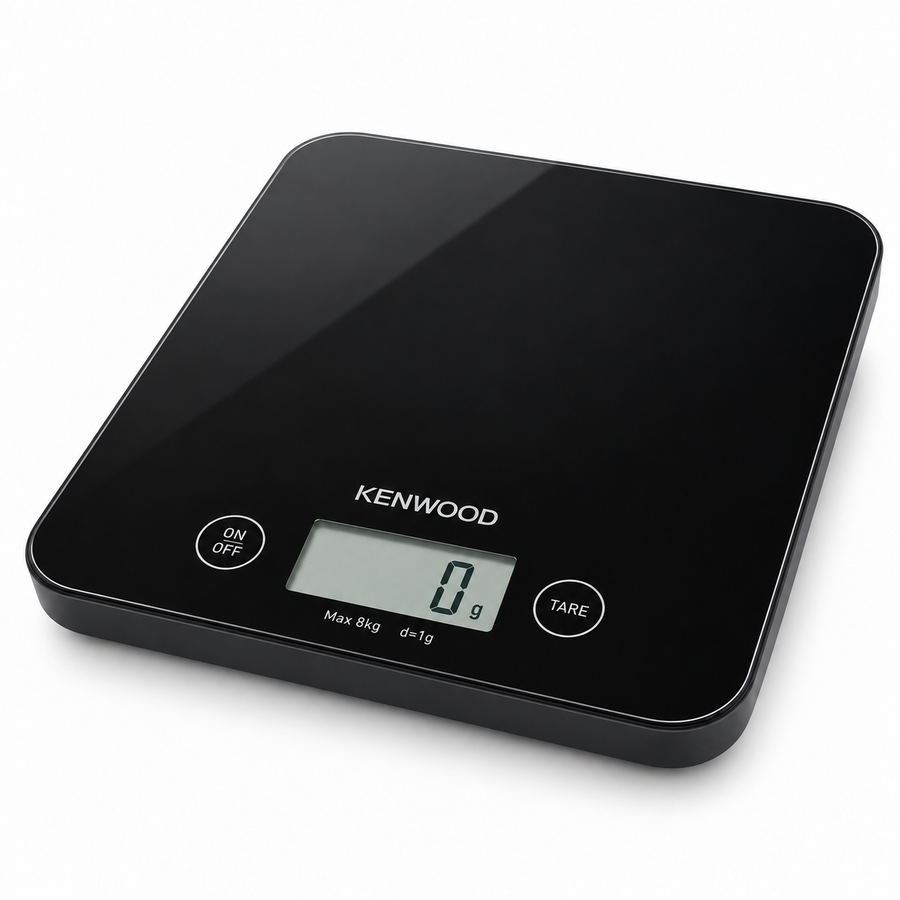 Kenwood Digital Kitchen Scale, 8kg Capacity, Tempered Glass, LCD Display, Touch Control, Black – WEP50.000BK - Teq Souq