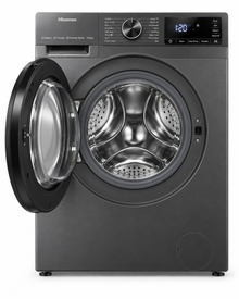 Hisense 3M Series 10.5kg Front Load Washing Machine, 1400 RPM, Direct Drive Inverter, Colour Display – WF3M1042DB - Teq Souq