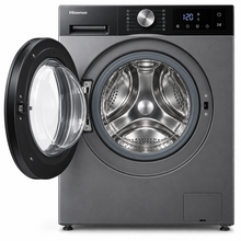 Hisense 3S Series 9kg Front Load Washing Machine, 1400 RPM, Inverter Motor, Smart Wi-Fi, Titanium Grey – WF3S9043BT - Teq Souq