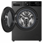 Load image into Gallery viewer, Hisense 5S Series 12kg Front Load Washing Machine, 1400 RPM, Inverter Motor, Smart Wi-Fi, Auto Dosing, Black – WF5S1245BB - Teq Souq