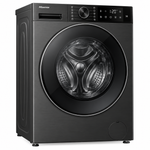 Load image into Gallery viewer, Hisense 5S Series 12kg Front Load Washing Machine, 1400 RPM, Inverter Motor, Smart Wi-Fi, Auto Dosing, Black – WF5S1245BB - Teq Souq